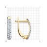 Серьги из золота с фианитами (Арт.027265)