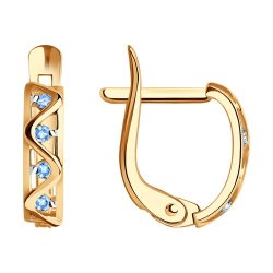 Серьги из золота с фианитами (Арт.027906)