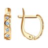 Серьги из золота с фианитами (Арт.027906)