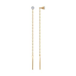 Серьги из золота с фианитами (Арт.029503)