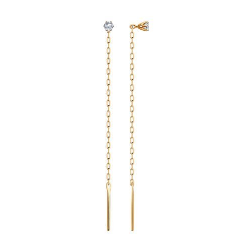 Серьги из золота с фианитами (Арт.029503)