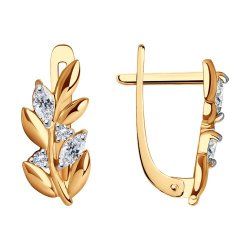 Серьги из золота с фианитами (Арт.029735)