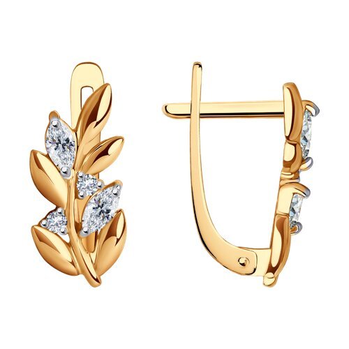 Серьги из золота с фианитами (Арт.029735)