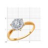 Кольцо из золота с фианитами (Арт.019327)