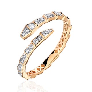Кольцо с бриллиантами «Serpenti Grace» золото 585 Estet (арт.01К6115189-17)