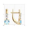 Серьги золотые пробы 585 с топазом (Арт.727376)