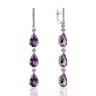 Серьги из золота с аметистом и бриллиантом Русские Самоцветы (Арт.95660)