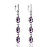 Серьги из золота с аметистом и бриллиантом Русские Самоцветы (Арт.95660)
