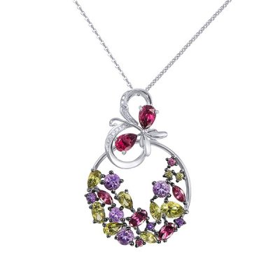 Цепь из белого золота с бриллиантом (Арт.ap37294-38_tsp_mc_wg)