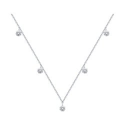 Колье из серебра с фианитами (Арт.94070598)
