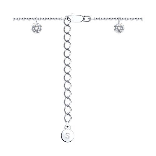 Колье из серебра с фианитами (Арт.94070598)