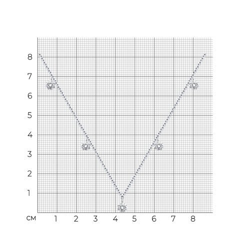 Колье из серебра с фианитами (Арт.94070598)