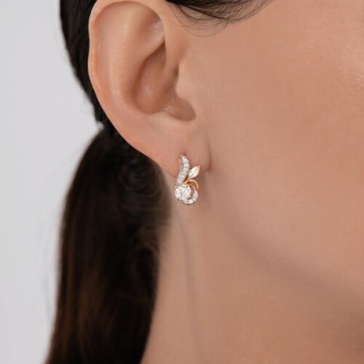 Серьги из золочёного серебра с фианитами «Игра огня» SOKOLOV (арт.93022459)