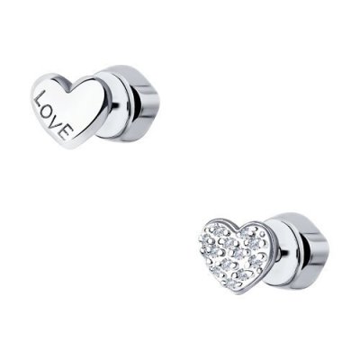 Серьги из белого золота с бриллиантами (Арт.1021471)