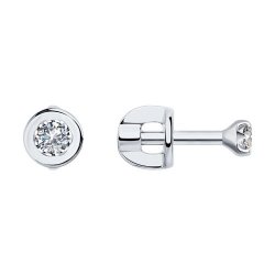 Серьги из белого золота с бриллиантами (Арт.1021752-3)
