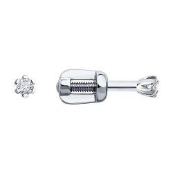 Серьги из белого золота с бриллиантами (Арт.1021943-3)