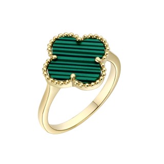 Кольцо серебряное с малахитом «Lucky Large» Fresh Jewelry (арт.TC-R206-1-X-L-Mal-X-X)