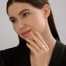 Кольцо из серебра с жемчугом и фианитами (Арт.94014414)