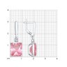 Серьги из серебра с ситаллом и фианитами (Арт.92021426)