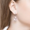 Серьги из серебра с ситаллом и фианитами (Арт.92021426)