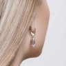 Серьги из серебра с ситаллом и фианитами (Арт.92021426)