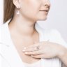 Серьги из серебра с ситаллом и фианитами (Арт.92021426)