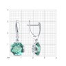 Серьги из серебра с кварцем и фианитами (Арт.92022047)