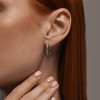 Серьги из серебра с фианитами «Ледяной ореол» Соколов (арт.9402)