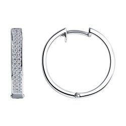 Серьги из белого золота с бриллиантами (Арт.1021764-3)