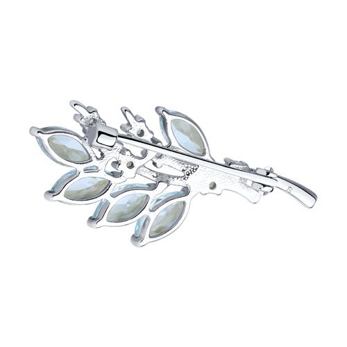 Брошь из серебра с топазами и фианитами (Арт.92040009)