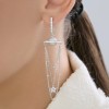 Серьги серебряные с фианитами «Космический орнамент» Соколов (арт.94027331)
