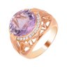 Кольцо из золота с аметистом и бриллиантом (Арт.r33186-19_ko_am_pink)