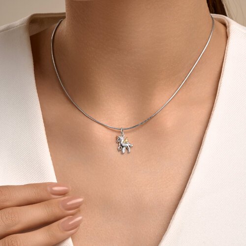 Подвеска из золочёного серебра с фианитом (Арт.94033346)