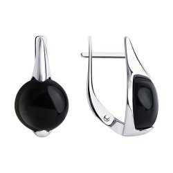 Серьги из серебра с агатами (Арт.94-320-00896-1)