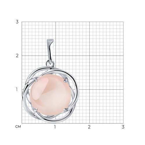 Подвеска из серебра с кварцем (Арт.94-330-00959-1)