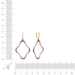 Серьги из золота с бриллиантом и сапфиром (Арт.e3483tps-dp_sr_ps_pink)