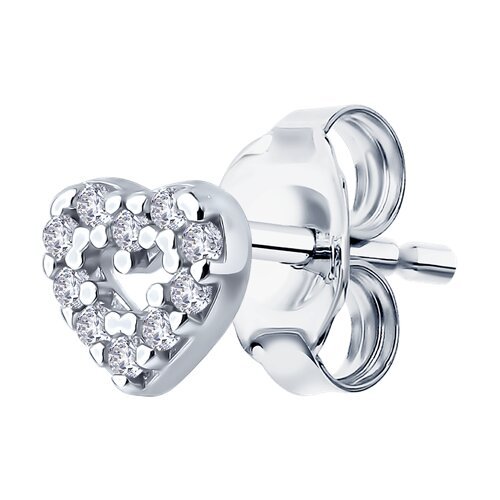 Серьга из серебра с фианитами (Арт.94170404)