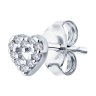 Серьга из серебра с фианитами (Арт.94170404)