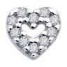 Серьга из серебра с фианитами (Арт.94170404)