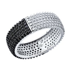 Кольцо из серебра с фианитами (Арт.94-110-01761-1)