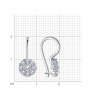 Серьги из серебра с фианитами (Арт.94-120-00677-1)