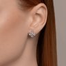 Серьги из серебра с фианитами (Арт.94026509)