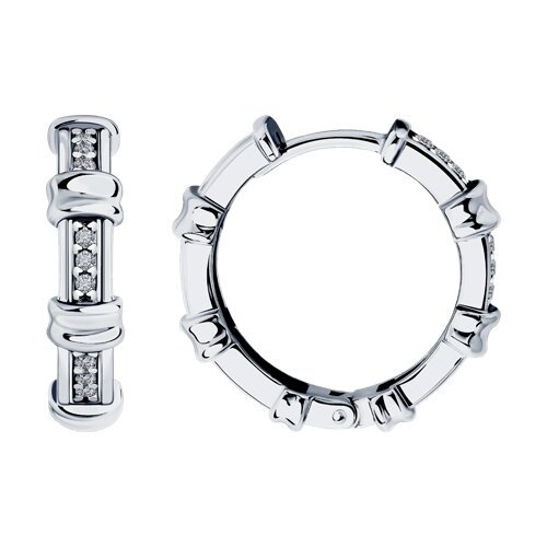 Серьги из серебра с фианитами (Арт.94-120-01547-2)