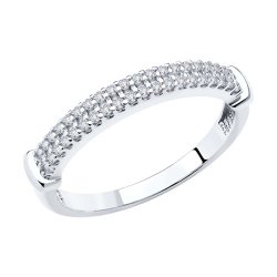Кольцо из серебра с фианитами (Арт.94011573)