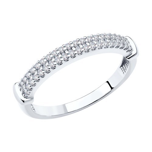 Кольцо из серебра с фианитами (Арт.94011573)