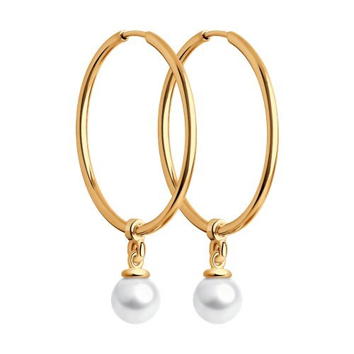 Серьги золотые пробы 585 с жемчугом (Арт.51-324-01843-1)