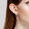 Серьги золотые пробы 585 с жемчугом (Арт.51-324-01843-1)