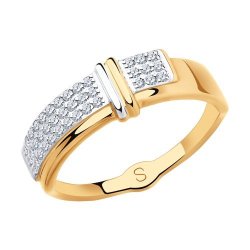 Кольцо из золота с фианитами (Арт.018126)