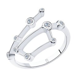 Кольцо из серебра с фианитами (Арт.94013061)