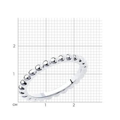 Кольцо из серебра с шариками «Снежные росы» Соколов (арт.94013233)